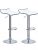 WOLTU BH28ws-2 Tabourets de Bar Modernes Chaise de Cuisine Haute Accoudoirs Dos Nu Similicuir Réglable Pivotant Blanc 2 Pièces